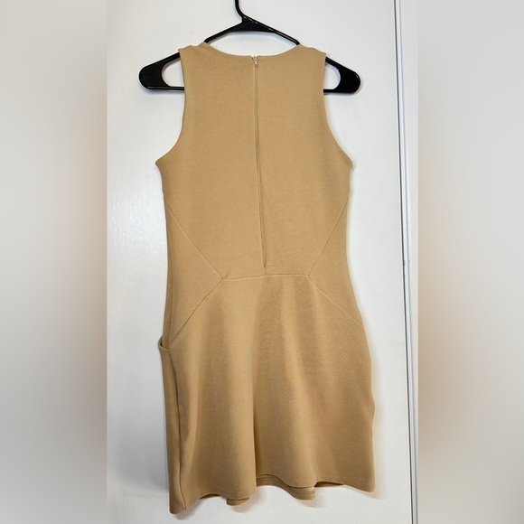 ASOS Nude Beige Sleeveless Shift Cocktail Semi Formal Dress Size 2 - Picture 8 of 12